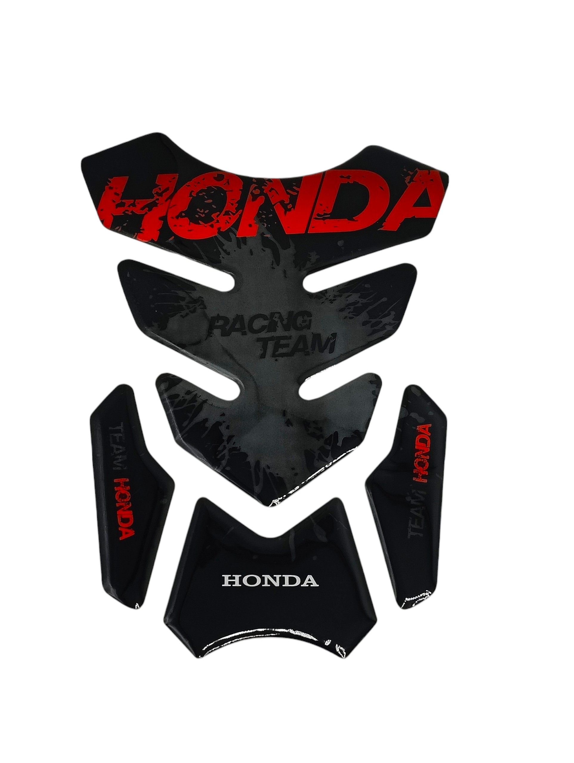 Universal Resin Motorcycle Fuel Tank Pad Protectors Tank pad - Anti-Scratch Gloss Black for Honda, Yamaha, Suzuki & Custom Bikes